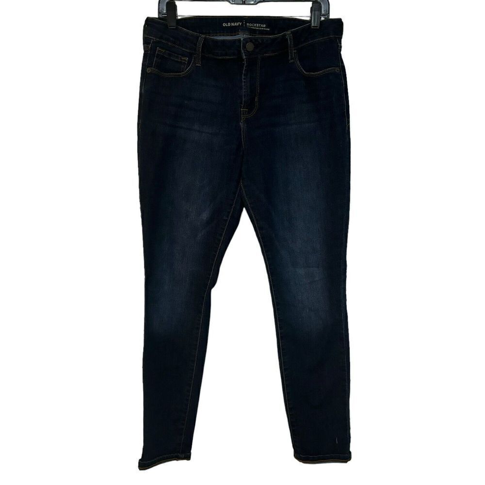 Old Navy Jeans Womens 12 Blue Rockstar Stretch Skinny Denim Bottoms